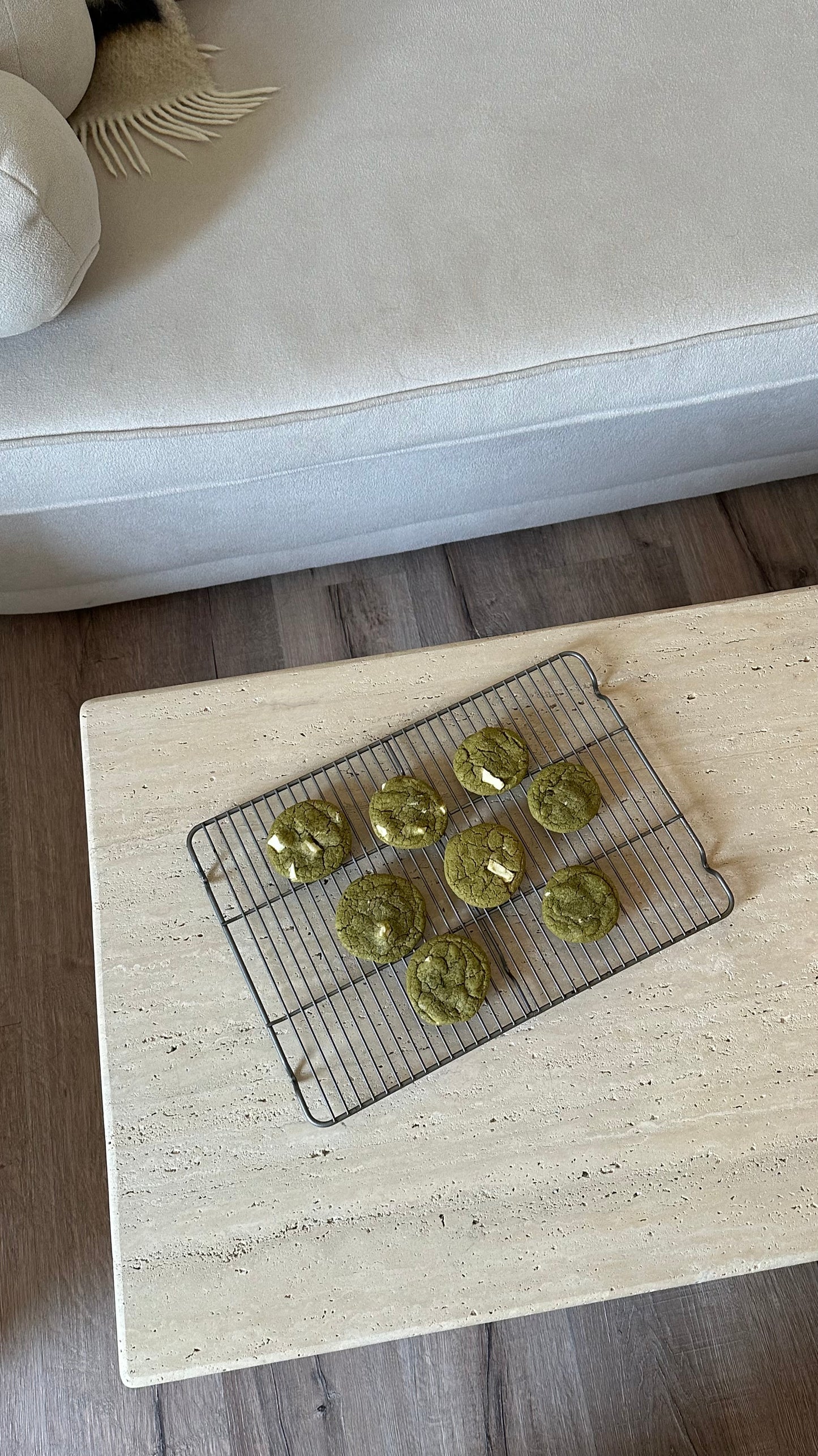 Matcha white chocolate cookies- 12pcs