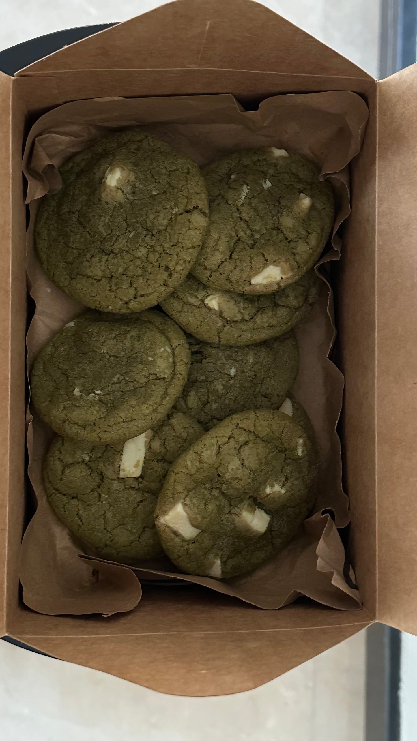 Matcha white chocolate cookies- 6pcs