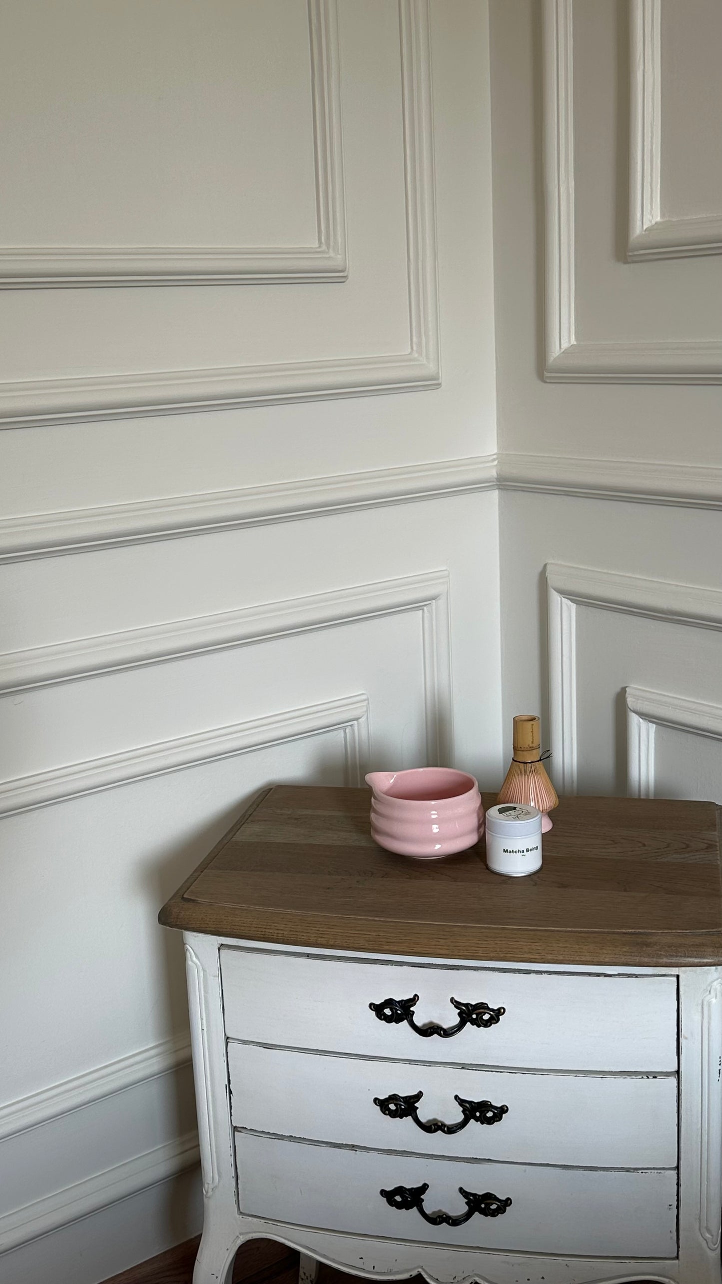 Light pink matcha set