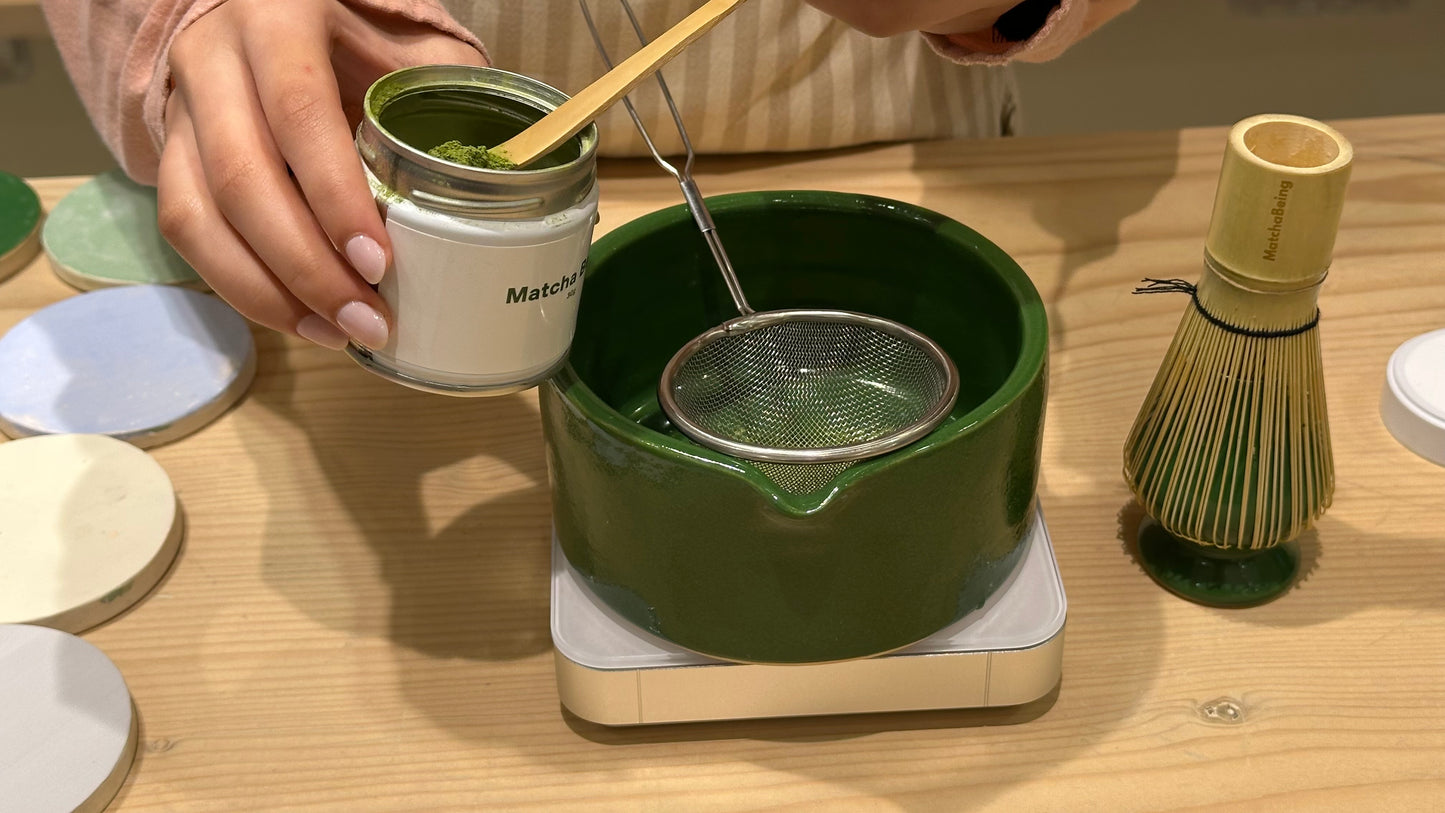Limited edition MB green ceramic matcha set
