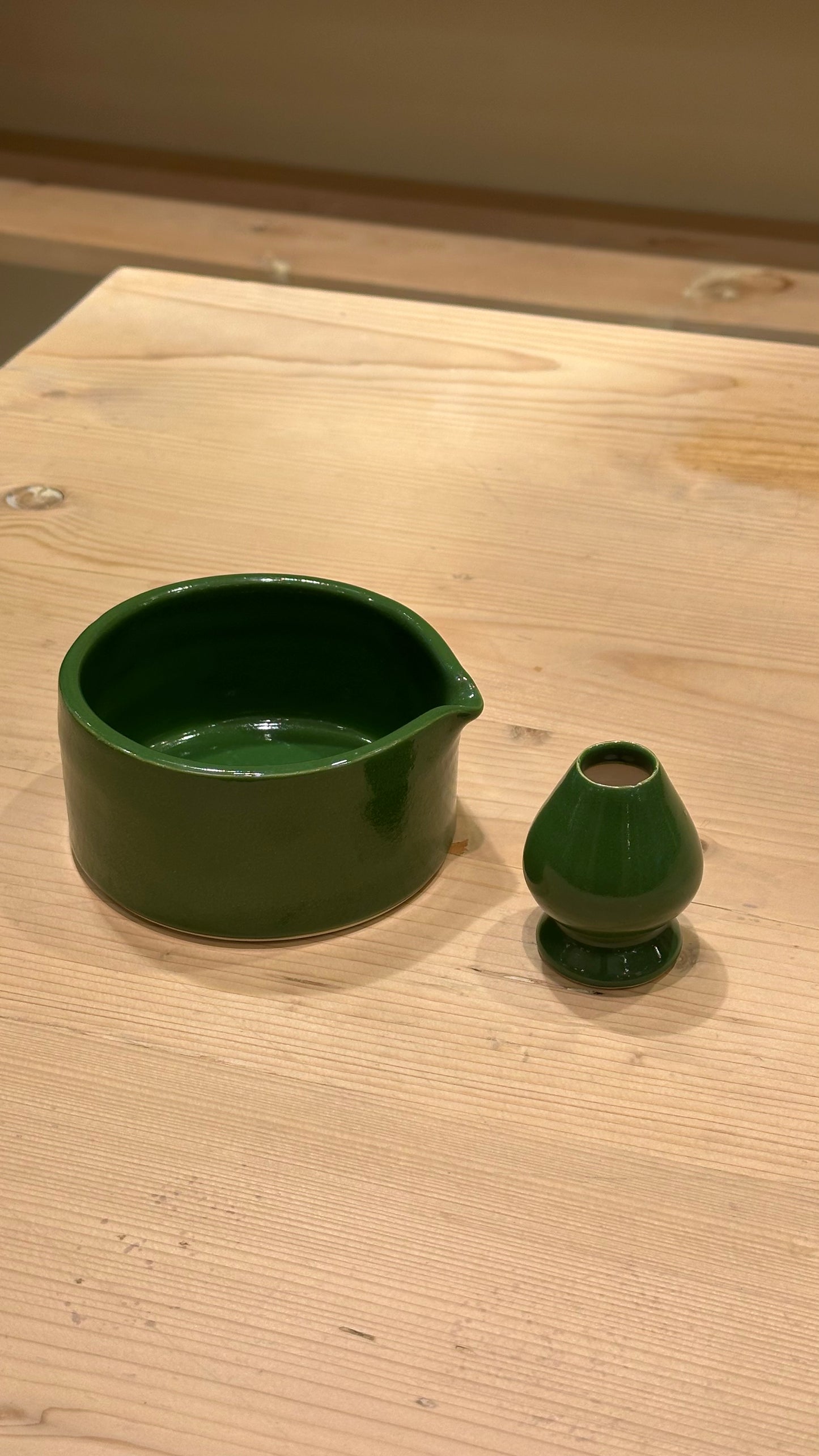 Limited edition MB green ceramic matcha set