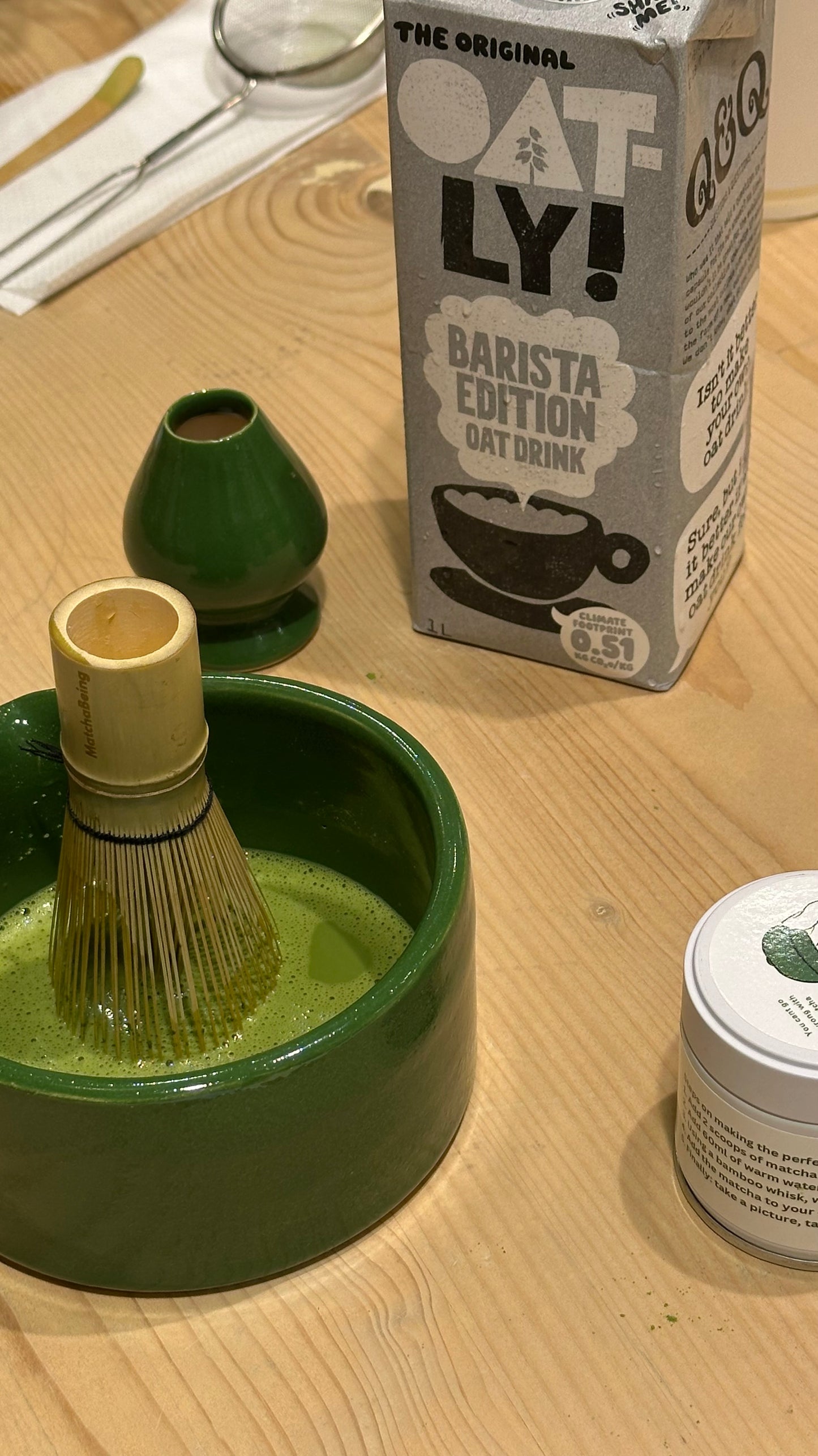 Limited edition MB green ceramic matcha set