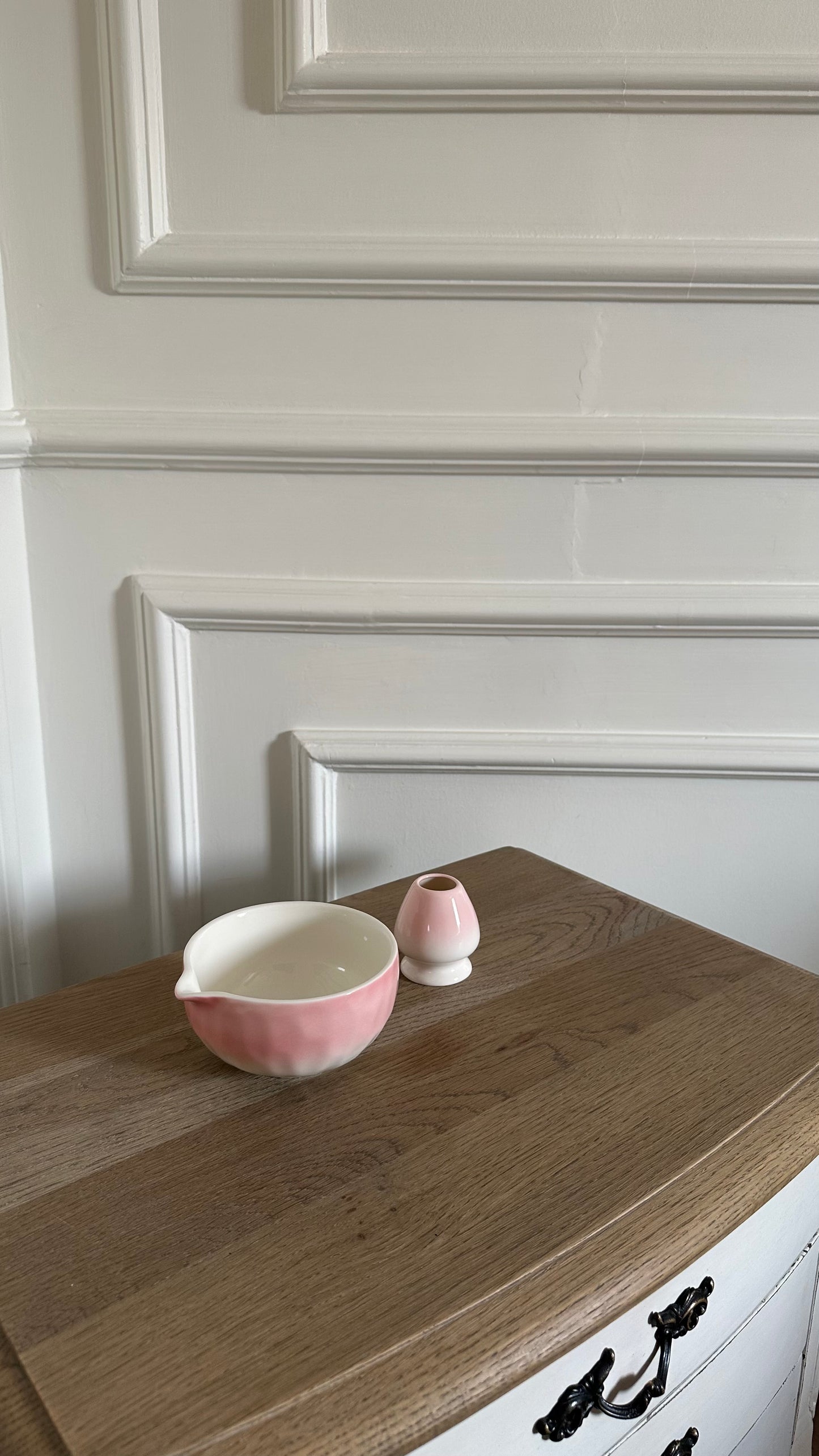 Pink gradient matcha set