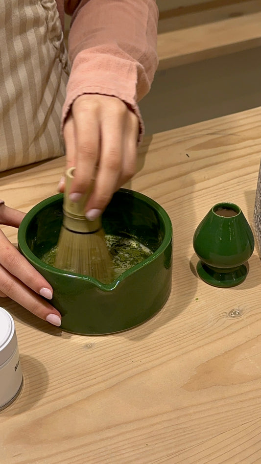 Limited edition MB green ceramic matcha set